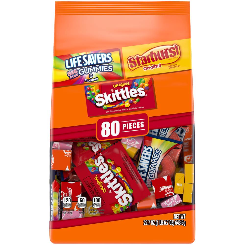 Mars Wrigley Life Savers Starburst & Skittles Candy (22.7 oz, 80 ct)