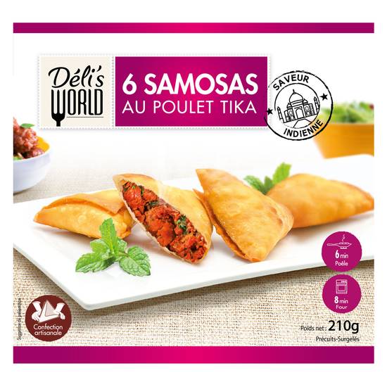 Déli's World - Samosas au poulet tika (6 pièces)
