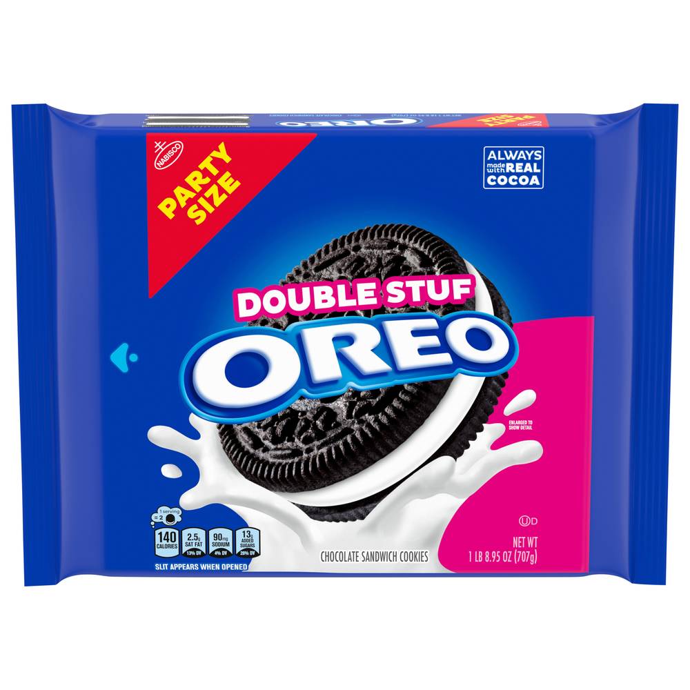 Oreo Nabisco Double Stuf Sandwich Cookie, Chocolate (24.95 oz)