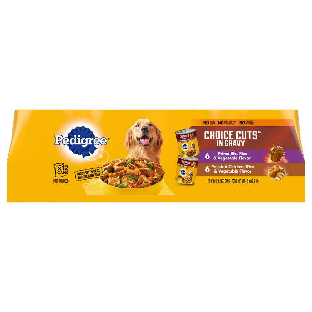 Pedigree Homestyle Meals Chicken/Rib Variety pack Wet Food (12 ct)