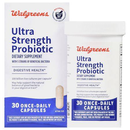 Walgreens Ultra Strength Probiotic Once-Daily Capsules - 30.0 ea