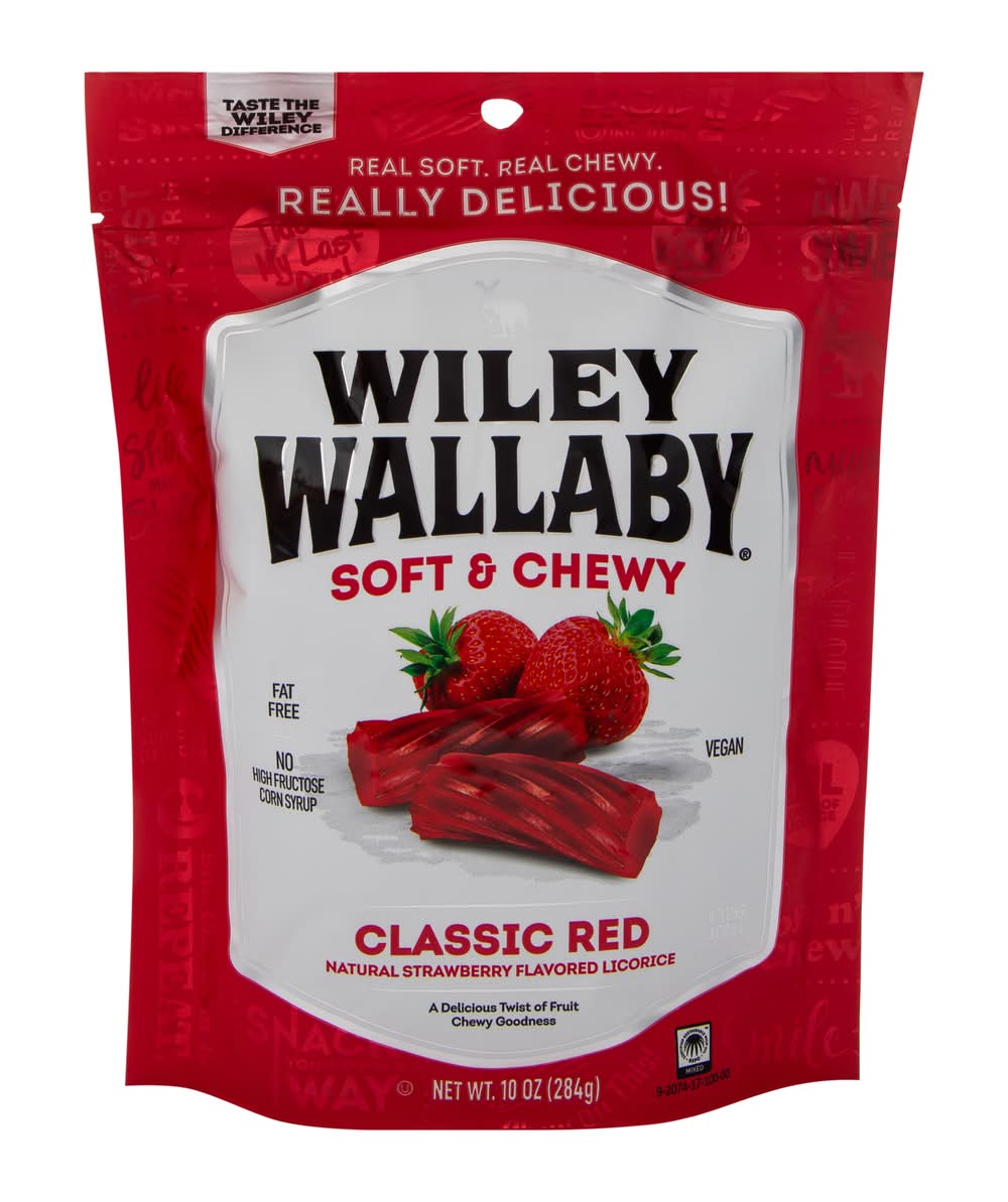 Wiley Wallaby® Strawberry Flavored Licorice 10oz - Classic Red