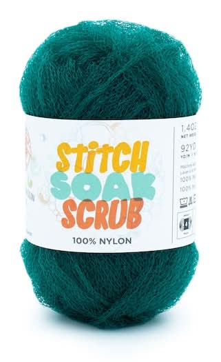 Lion Brand Stitch Soak Scrub Yarn (92 yd, Quetzal Green)