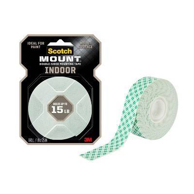 Scotch Mount Indoor Double-Sided Mounting Tape 1" X 125