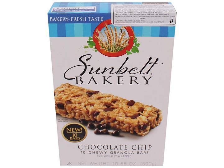 Sunbelt bakery barra de granola choco chip (300 g)