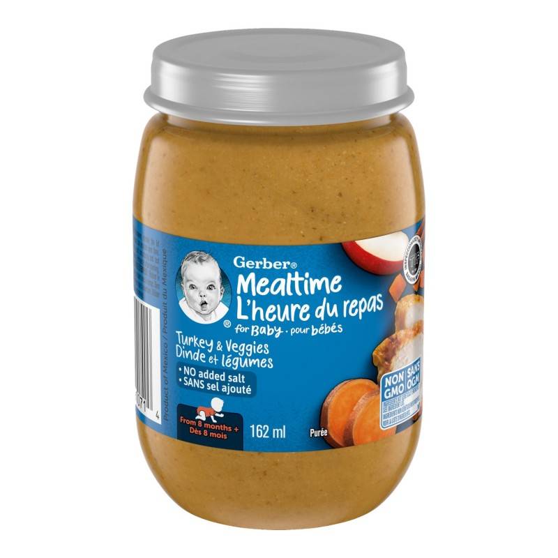 Gerber Meal Time Puree Baby Food (8 months+/turkey & veggies)