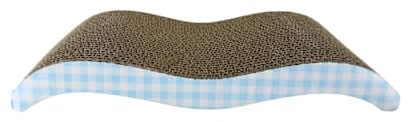 Wave Cat Scratcher Blue Gingham