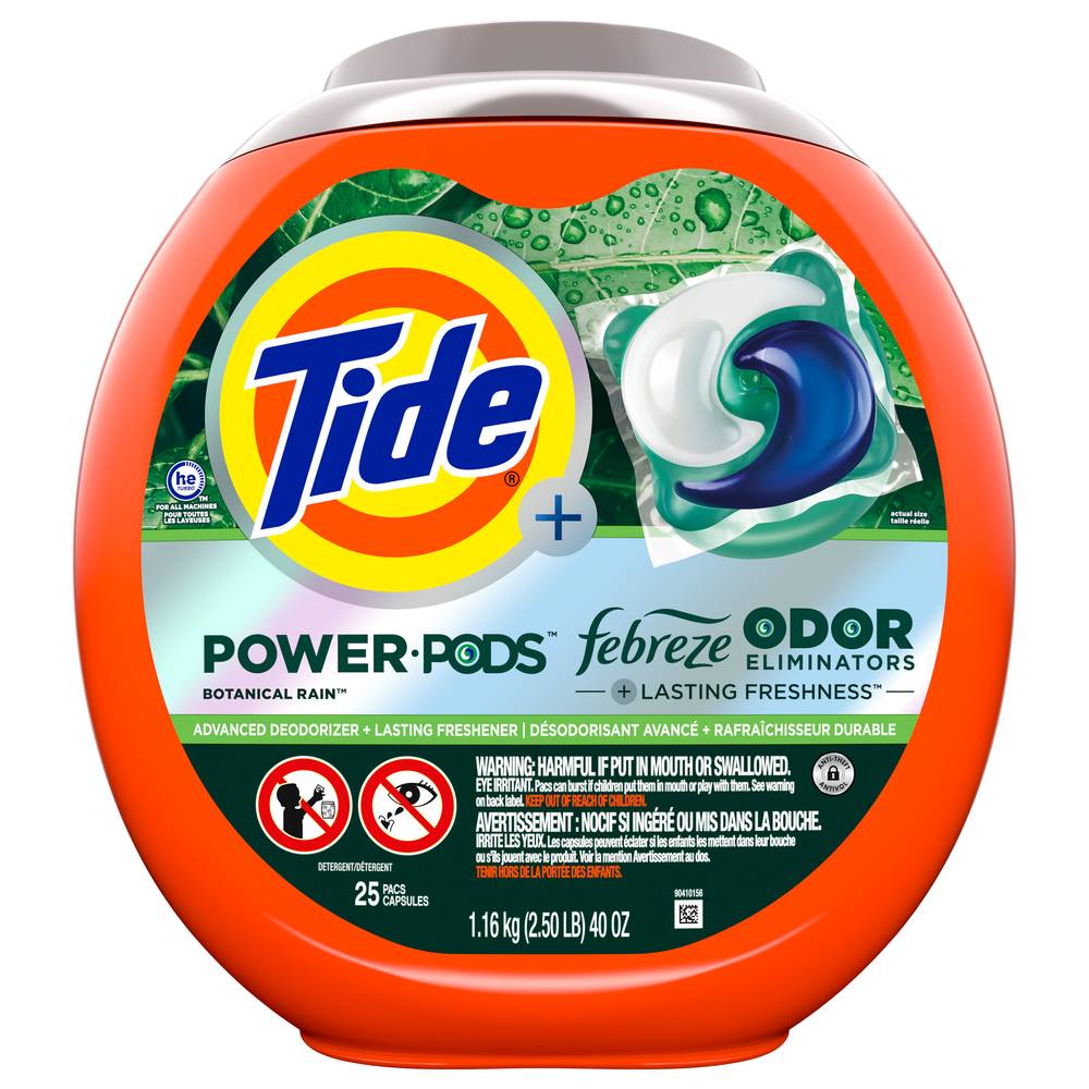 Tide Power Pods Plus Febreze Odor Eliminators Lasting Freshness (40 oz)