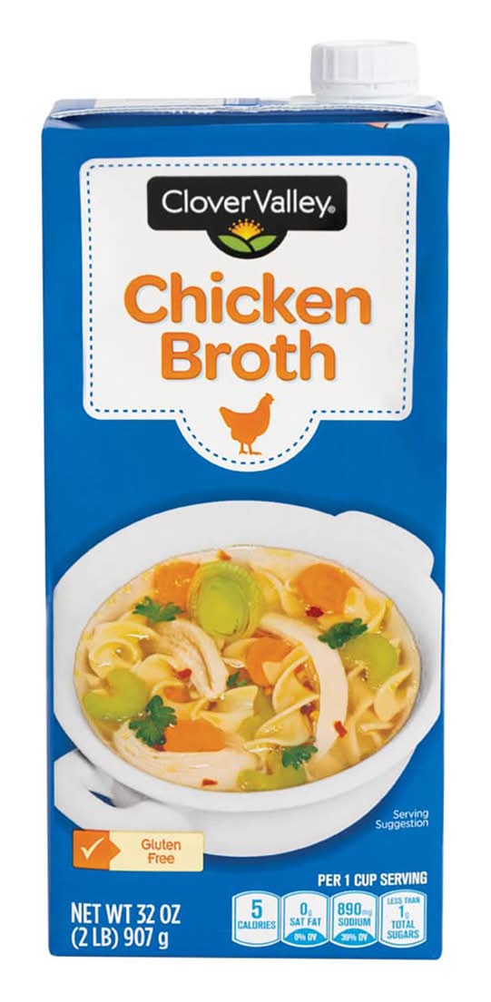 Clover Valley Chicken Broth 32 Oz