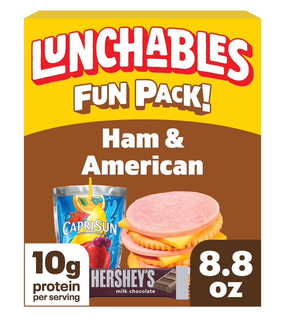 Lunchables Ham & American Lunch Combinations Fun pack, Fruit Punch (2.8 oz)