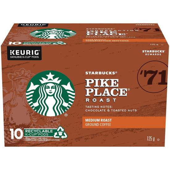 Starbucks Pike Place Medium Roast Ground Coffee (125 g)