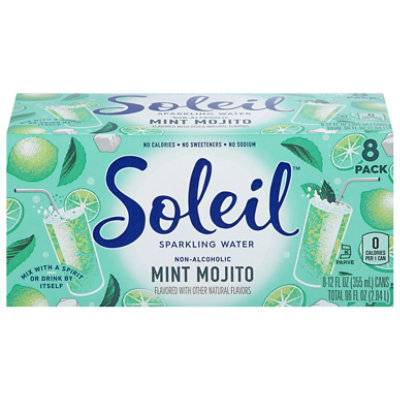 Soleil Sparkling Water (8 pack, 12 fl oz) (mint mojito)