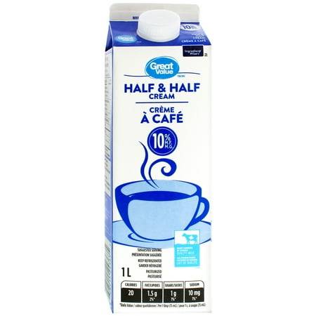 Great value crème à café great value (1 l) - half & half cream (1 l)