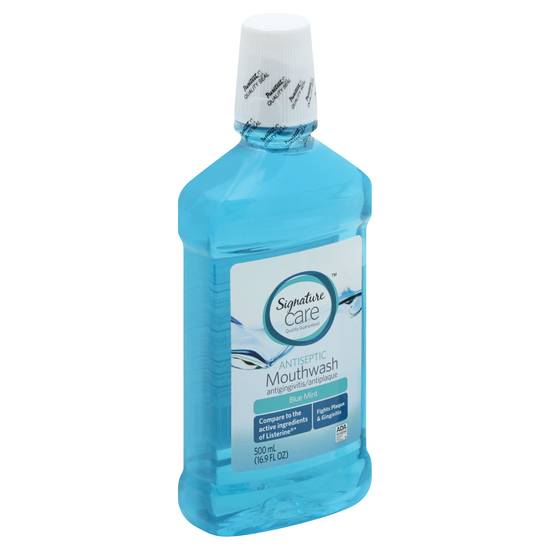 Signature Care Blue Mint Antiseptic Mouthwash (16.9 fl oz)