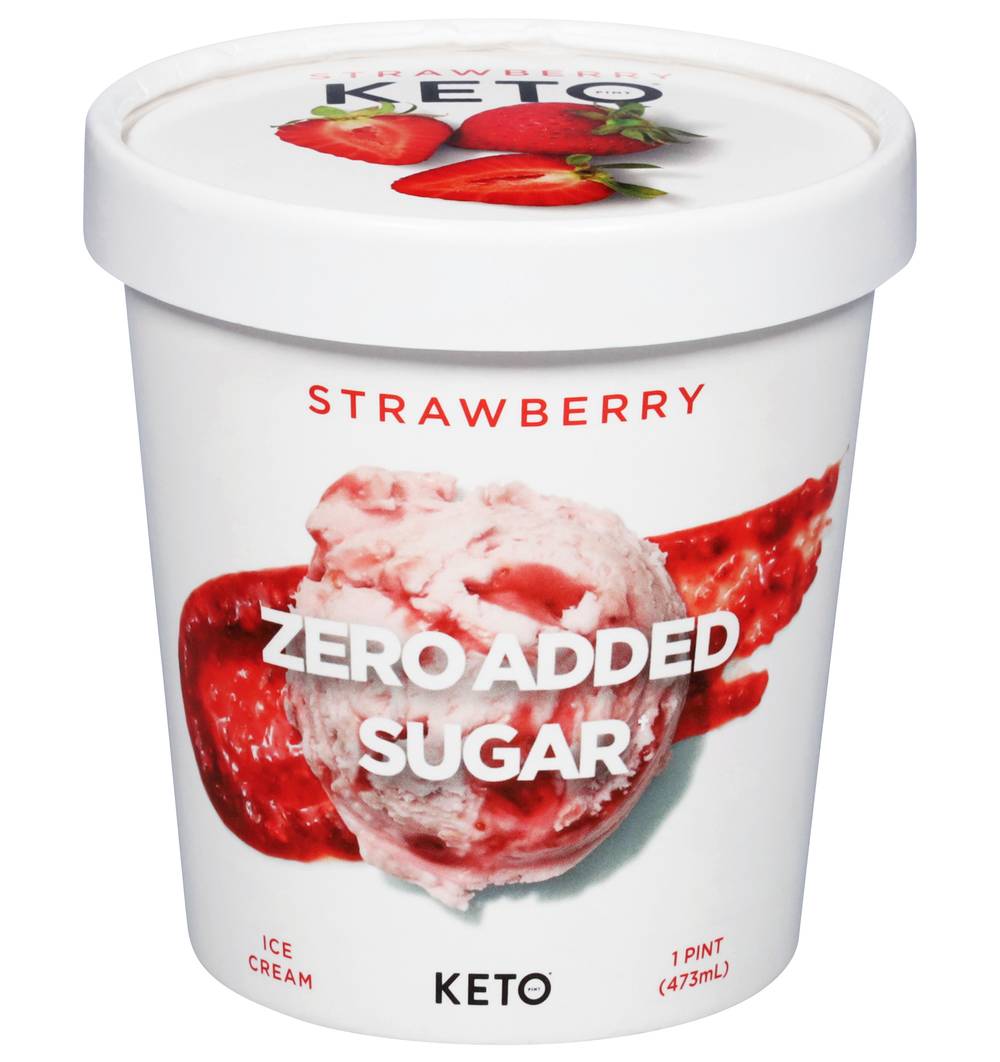 Keto Pint Strawberry Ice Cream (473 ml)