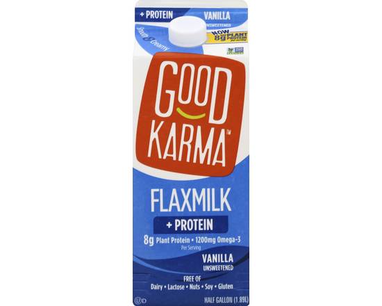 Good Karma · Unsweetened Vanilla Flaxmilk (1/2 gal)