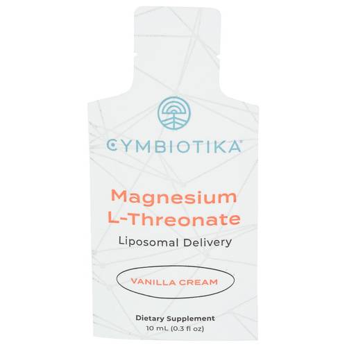 Cymbiotika Magnesium L Threonate Dietary Supplement, Vanilla Cream (0.3 fl oz)