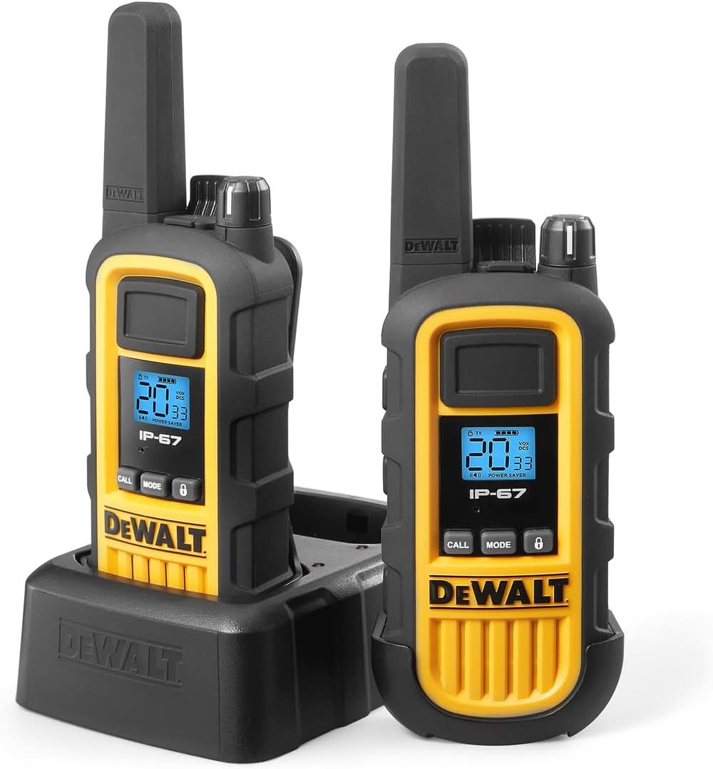 DEWALT Heavy Duty 2W Jobsite Frs Walkie Talkie