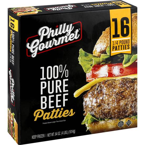Philly Gourmet 100% Pure Beef Patties (16ct)