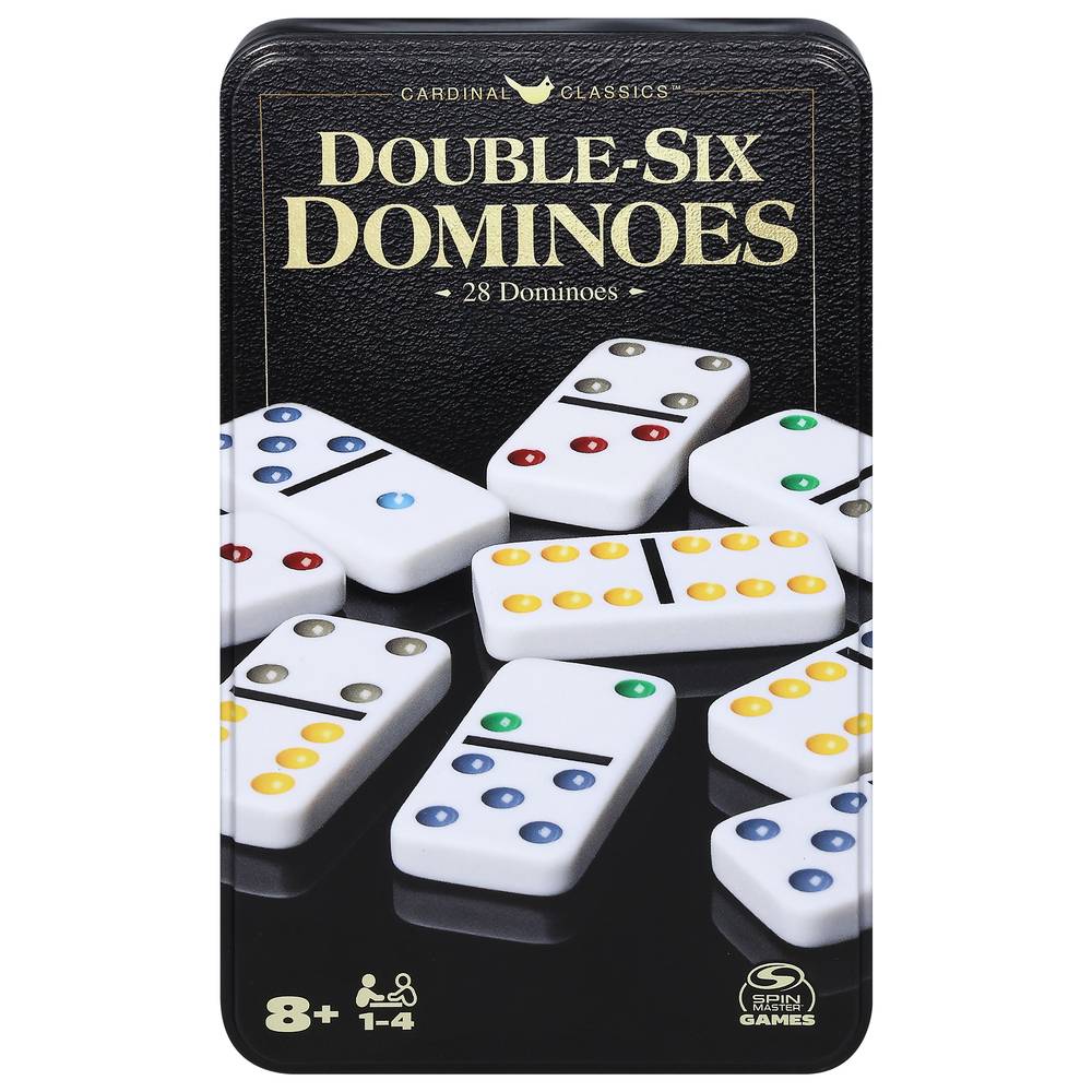 Spin Master Traditions Double 6 Color Dot Dominoes in Tin