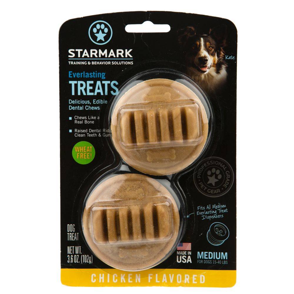 Starmark Everlasting Treats Dog Toy Treat Insert (medium/brown/chicken)