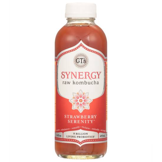 Gt's Strawberry Serenity Synergy Raw Kombucha (16 fl oz)