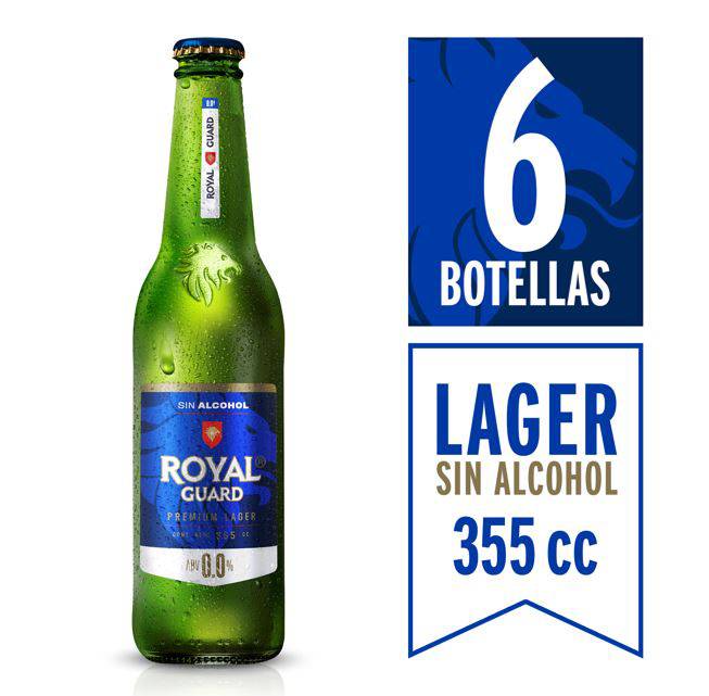 Royal Guard · Cerveza lager sin alcohol (6 x 355 ml)