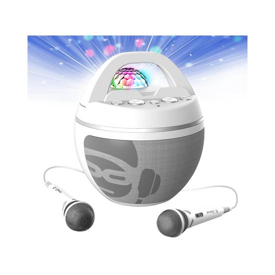 iDance White Party Ball with 2 Microphones