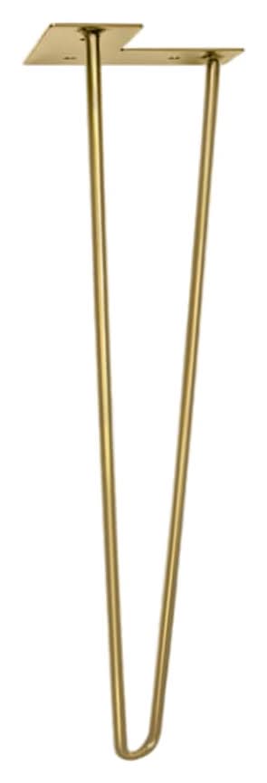 Waddell 5-in x 16-in Gold Hairpin Painted Galvanized Steel Coffee table leg