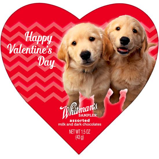 Order Whitman's Sampler Valentine's Day Animal Friends Heart Assorted Milk Chocolate & Dark Chocolate Gift Box, 1.5 oz food online from CVS store, OCEAN SPRINGS on bringmethat.com