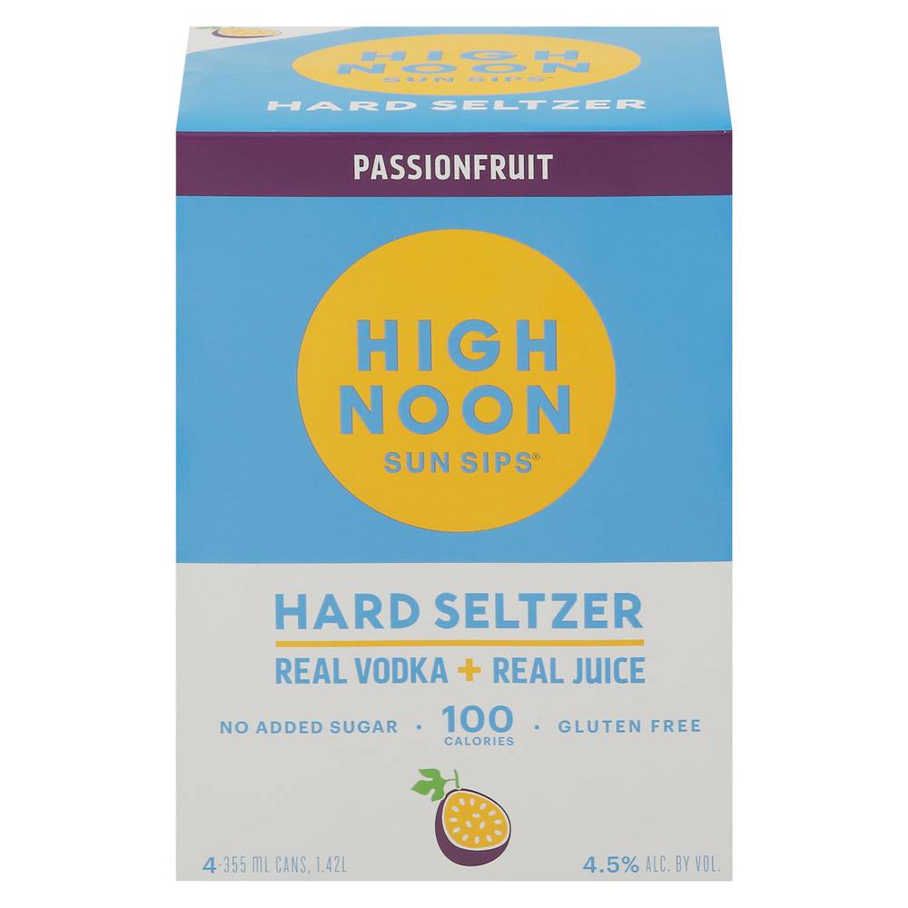 High Noon Hard Seltzer Passionfruit (4 x 12 fl oz)