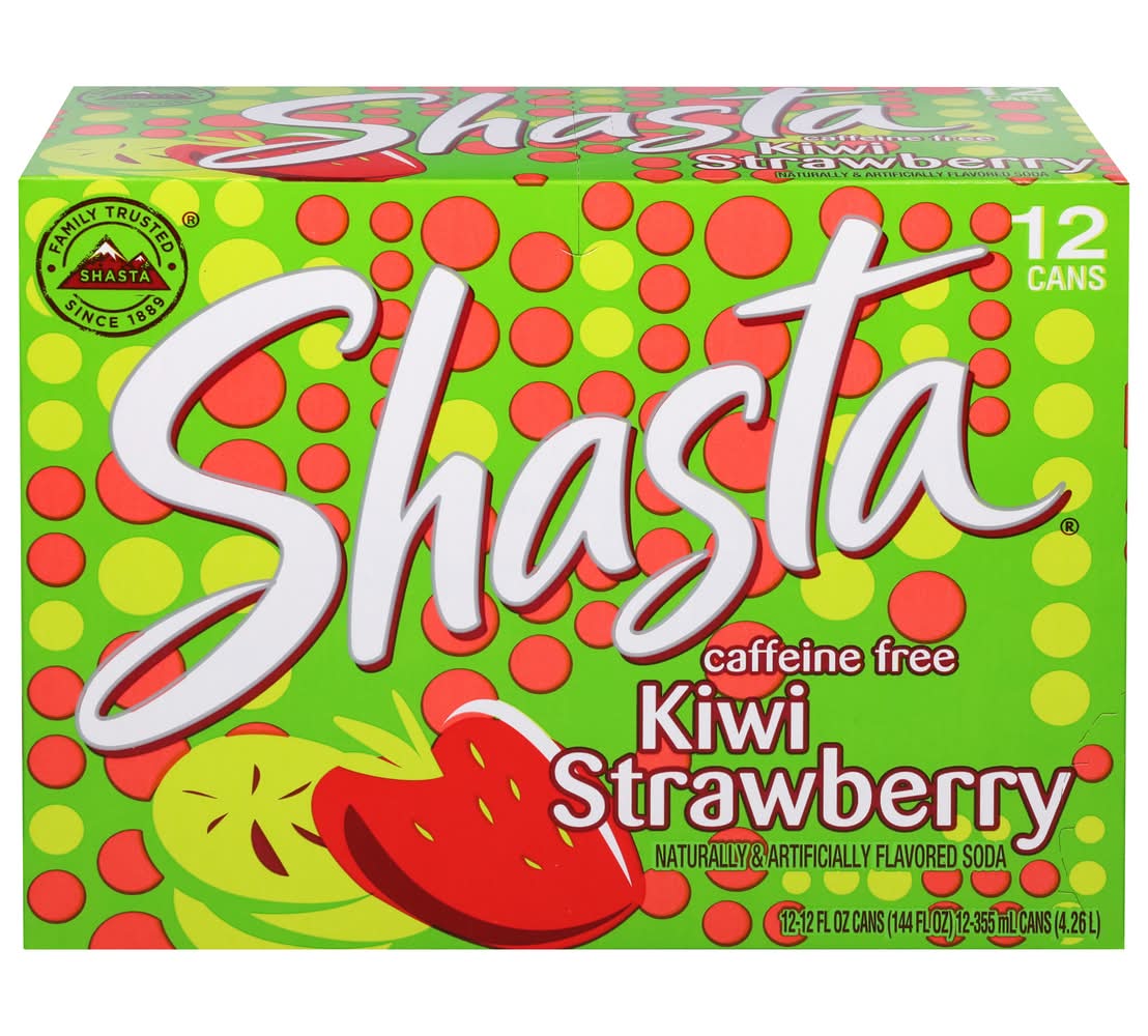 Shasta Caffeine Free Kiwi Strawberry Soda (12 x 12 fl oz)