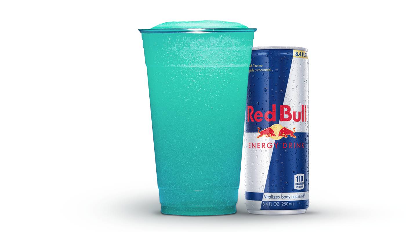 Razzmatazz - Frozen Blue Raspberry, Orange Energy 24 oz