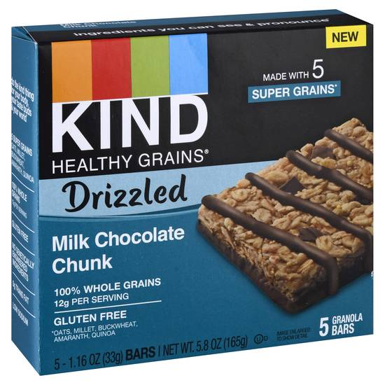 Kind Drizzled Milk Chocolate Chunk Granola Bars (5 ct)