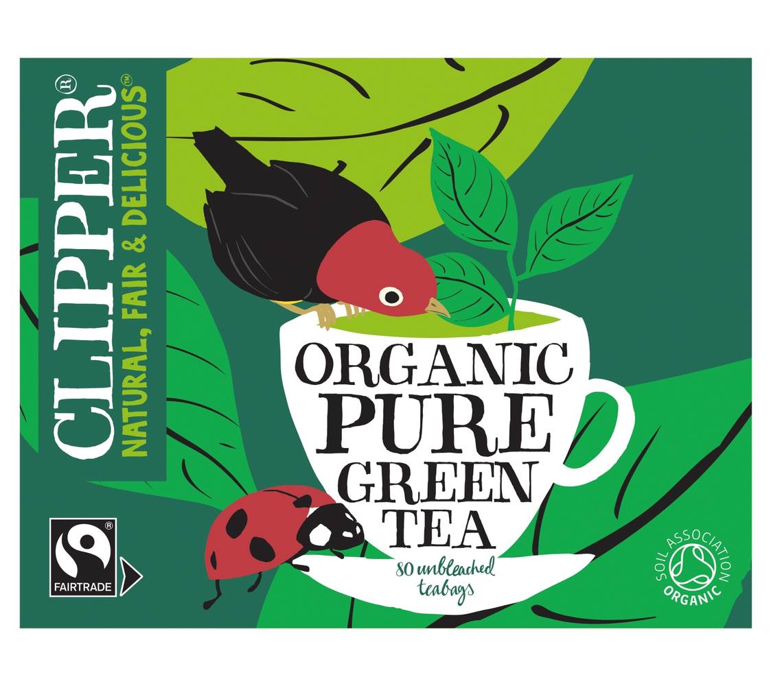 Clipper Organic Pure Green Tea 80 Unbleached Bags 160G