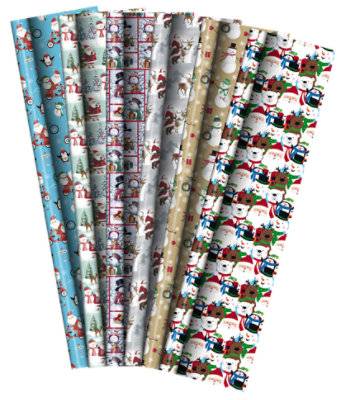 Signature Select 30 By 160 Inch Square Feet Jumbo Traditional Christmas Wrap Styles May Vary - Each