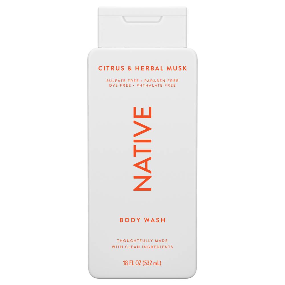 Native Body Wash, Citrus-Herbal Musk