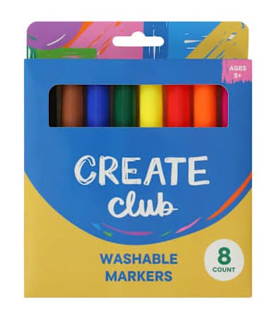 Create Club Washable Markers 8-Pack