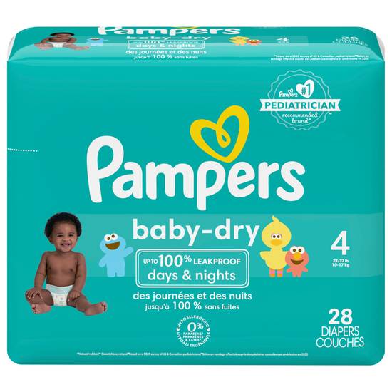 Pampers Sesame Street Baby-Dry Diapers Size 4
