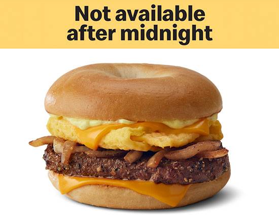 Order Steak Egg Cheese Bagel food online from Mcdonald's store, Manchester Township on bringmethat.com