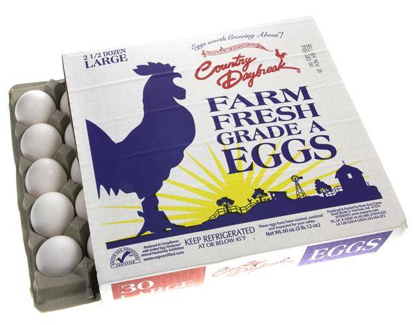 Dutch Farms Country Daybreak Grade a Eggs, Large (30 ct)