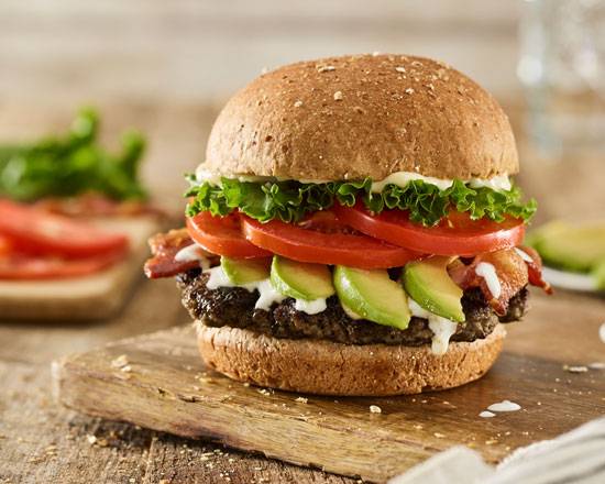 Avocado Bacon Club Black Bean Burger