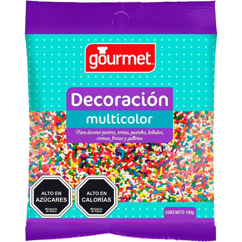 Gourmet decoración multicolor comestible (sobre 100 g)