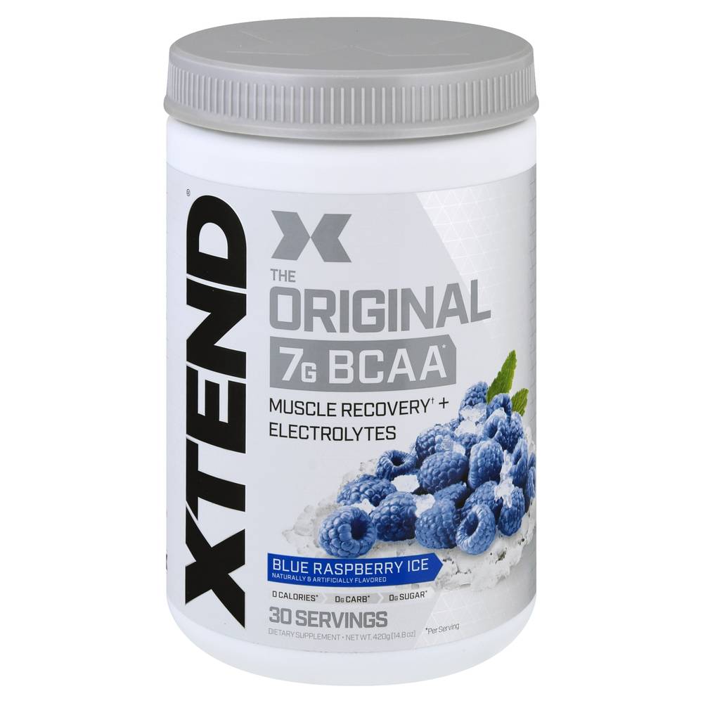 XTEND The Original 7g Bcaa Muscle Recovery & Electrolytes Powder, Blue Raspberry Ice (14.8 oz)