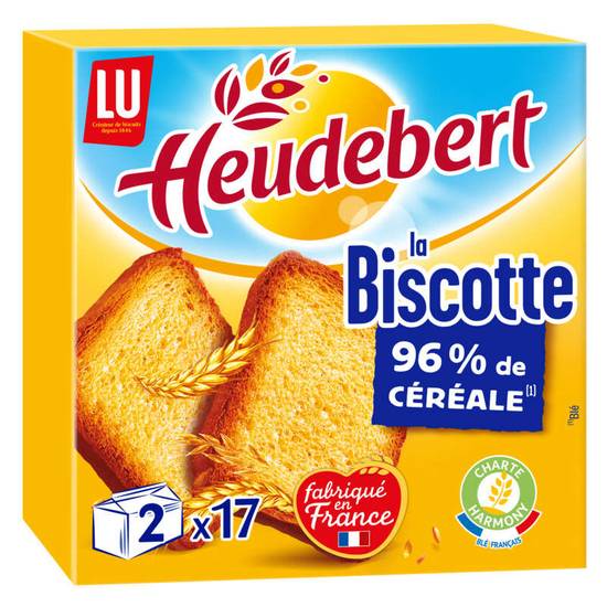 HEUDEBERT - Biscottes - Nature - x34 - 300g