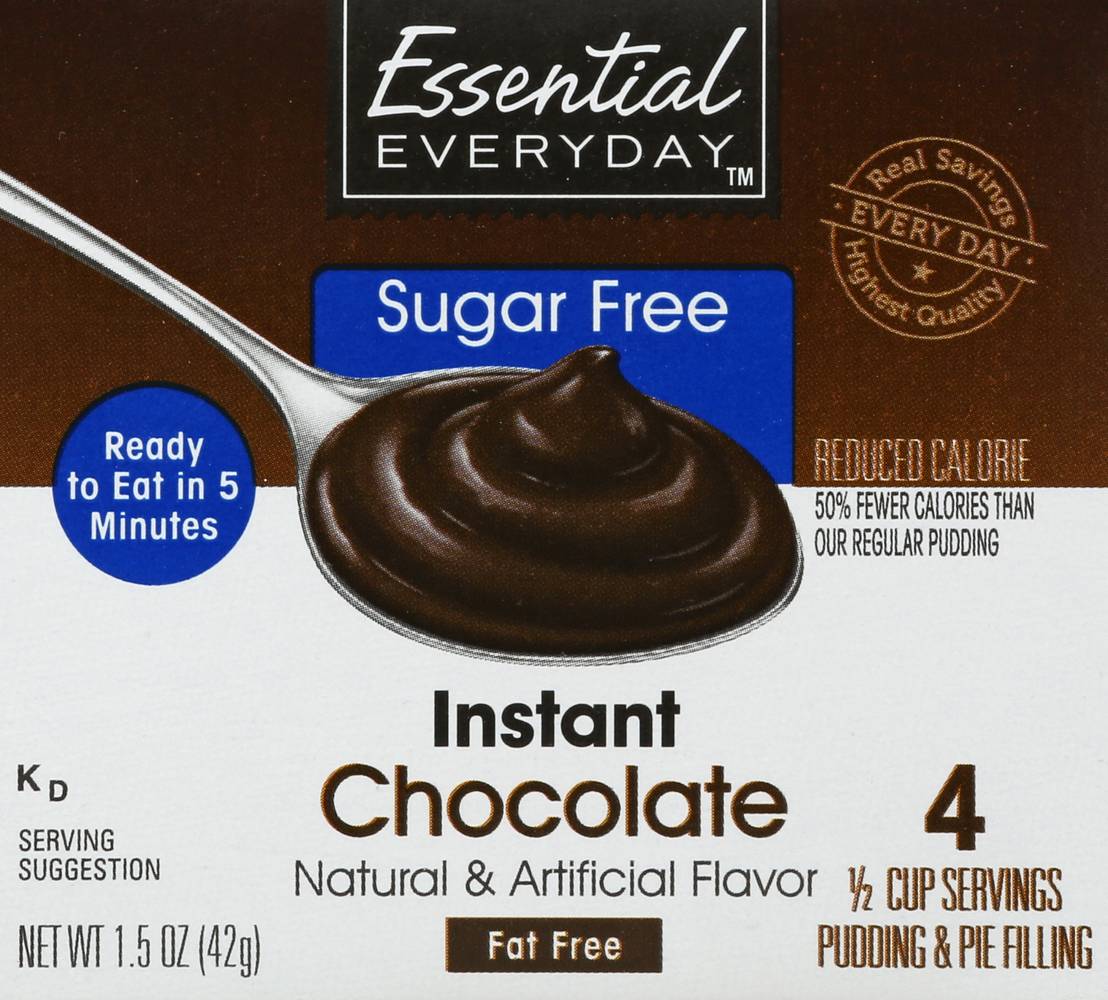 Essential Everyday Fat & Sugar Free Instant Chocolate Pudding (1.5 oz)