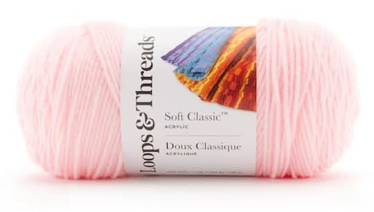 Loops & Threads Soft Classic Solid Yarn, Light Pink
