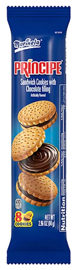 Marinela Principe Cookie Sandwich with Chocolate Filling