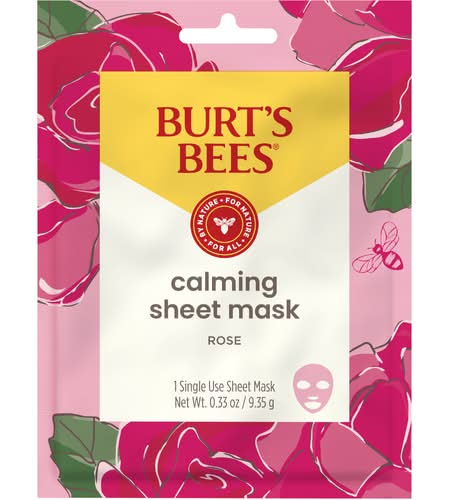 Burt's Bees Calming Sheet Mask With Rose