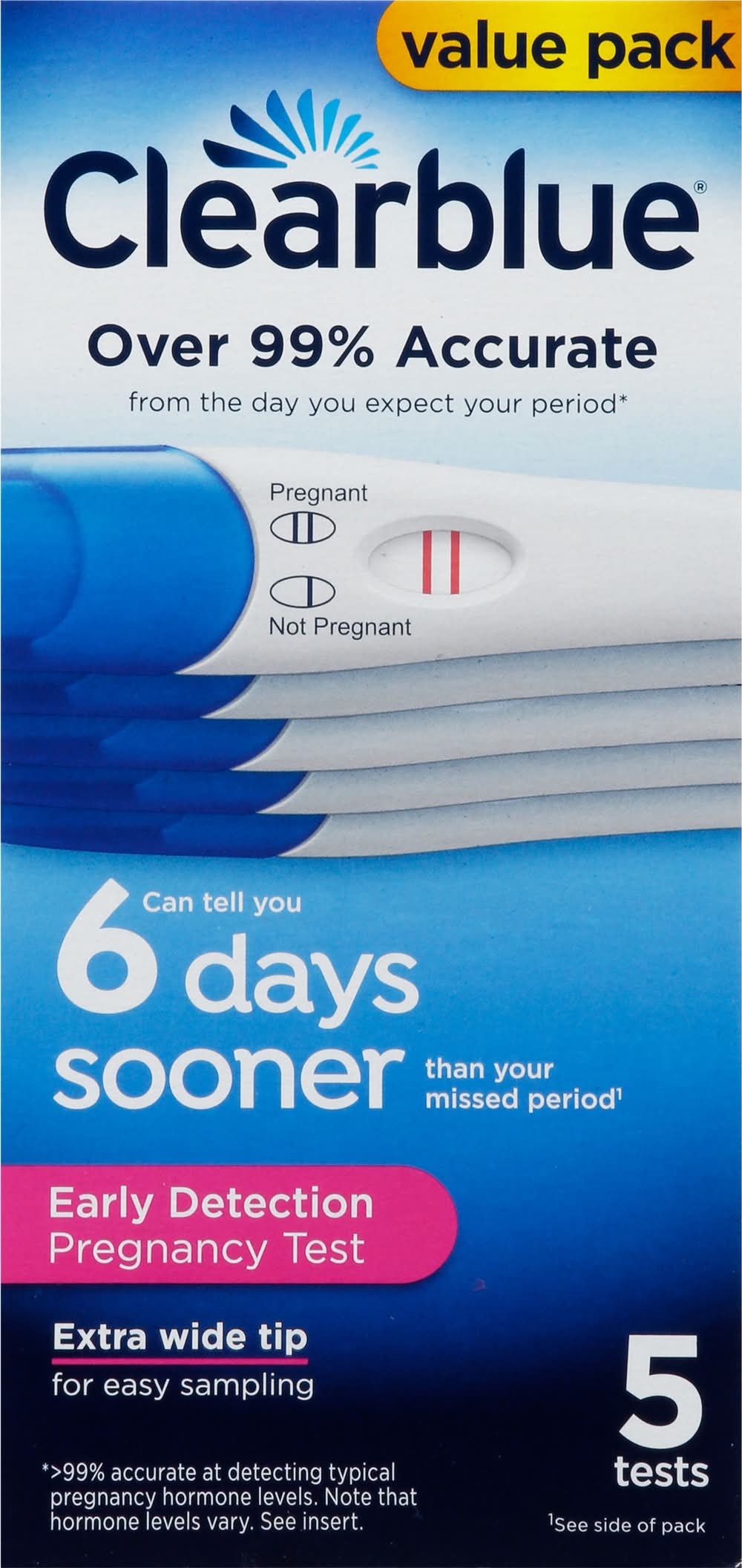 Clearblue Early Detection Pregnancy Tests Value pack (5 ct)